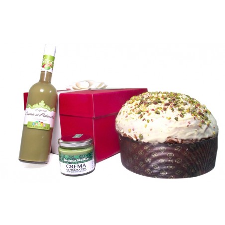 Pistachios Liquor Cream and Panettone