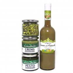 liquore pistacchio crema pesto e granella Pistacchio Bronte