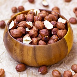 Shelled Italian hazelnut